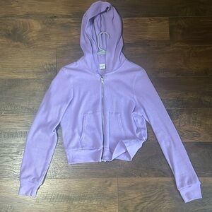 Aritzia TNA waffle zip hoodie